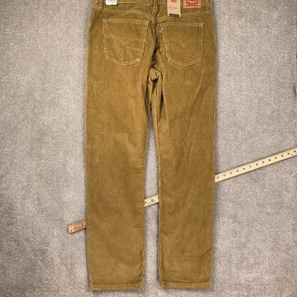 Levi's 502 Corduroy Pants Men 32W 30L Tan‎ Straight Leg Irregular Jeans NWT